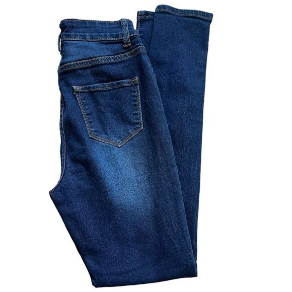 Womens Fashion Nova Bob Dark Rinse Distressed High Rise Skinny Jeans - Sz 5 / 6 - Picture 3 of 3